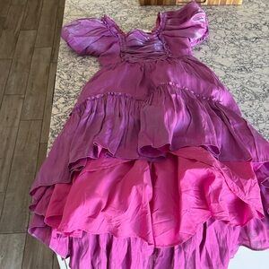 Joyfolie Radiant Purple Ruffled Dress